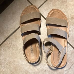 Cream Strappy Sandals from SODA